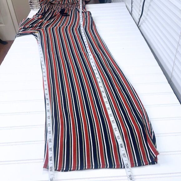 Women's Wide Leg Striped Jumpsuit | Romper Size Small - Picture 11 of 14